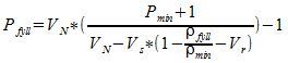 Filling pressure