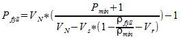 Filling pressure